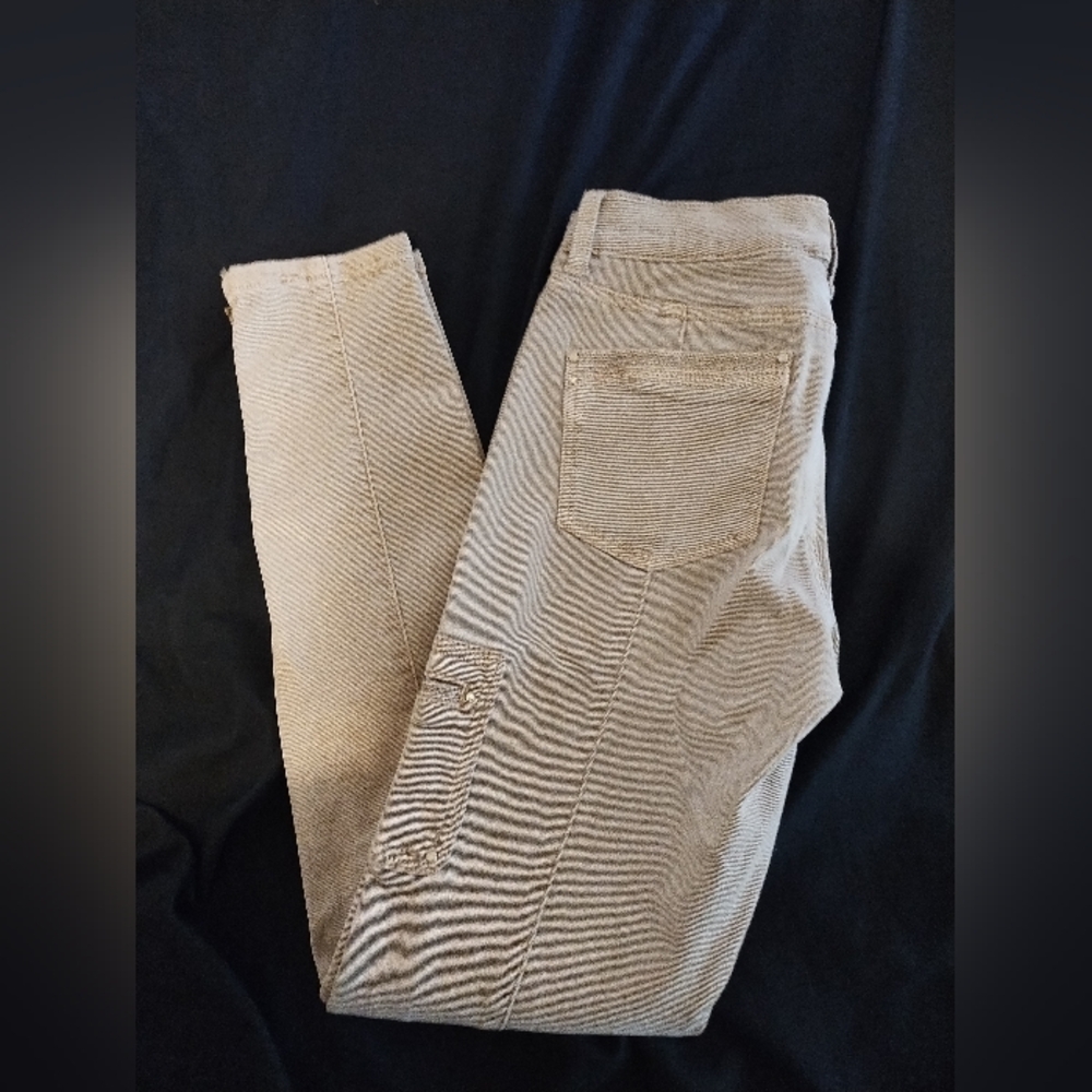 White House Black Market Skinny Leg Khaki Pants Size 0 Regular Zip Ankle - Picture 4 of 15